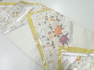 リサイクル　草花に華紋蜀江文織出し袋帯